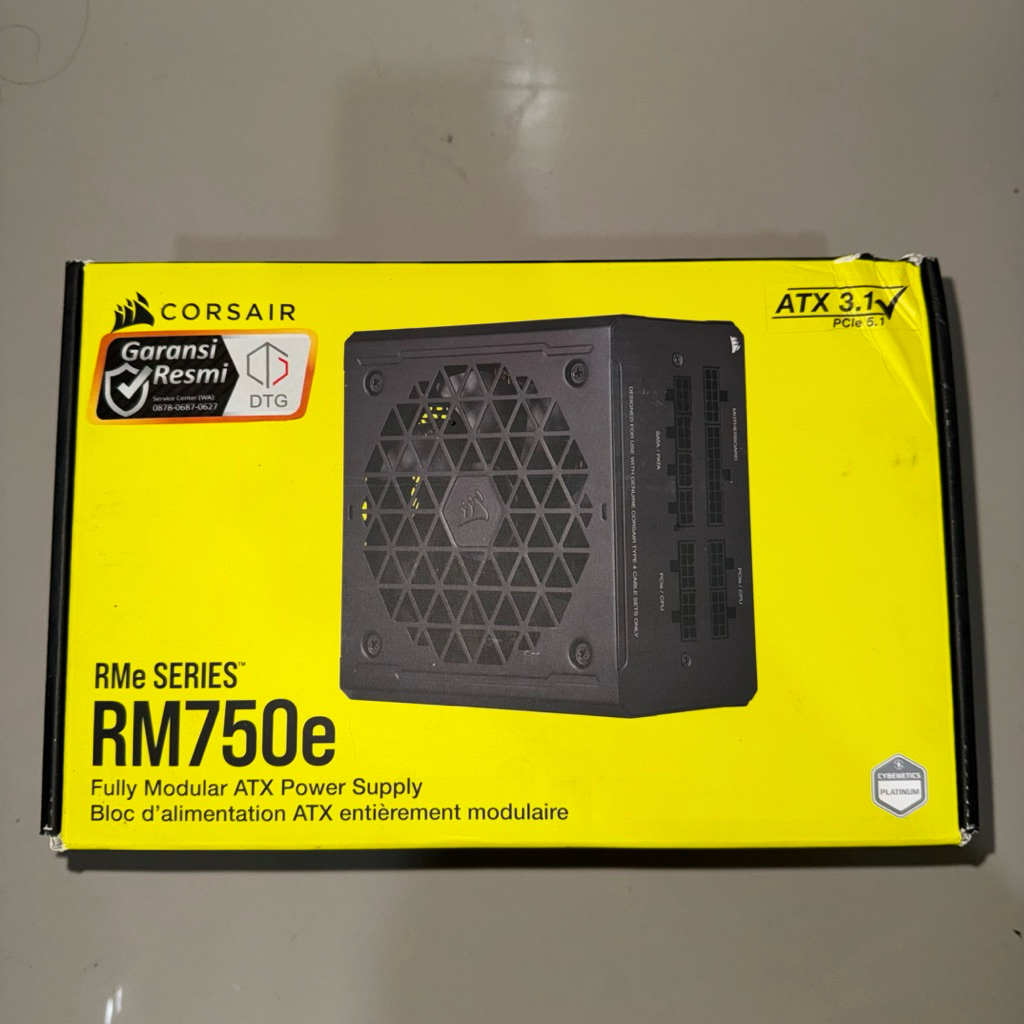 Corsair RM750e 750W Fully Modular Power Supply - ATX, Hitam