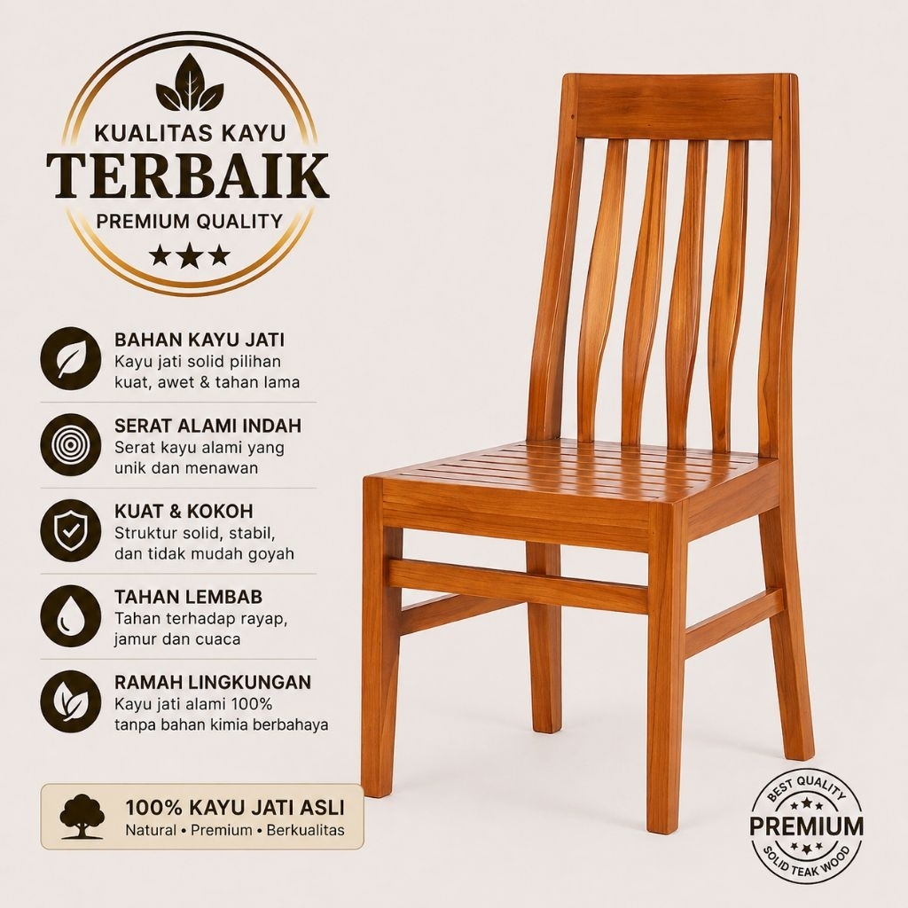 Kursi / Kursi Kayu Jati / Kursi Makan / Kursi makan kayu jati / kursi ruang tamu / Kursi ruang tamu 