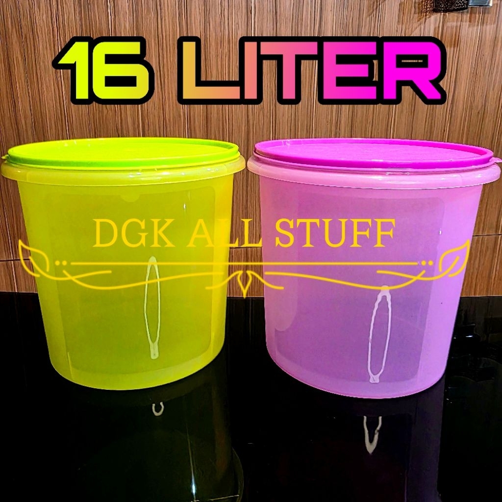 Toples Stoples Sealware Tempat Penyimpanan Kue Kerupuk Snack Lebaran Bulat Rapat Kedap Udara 16 Lite