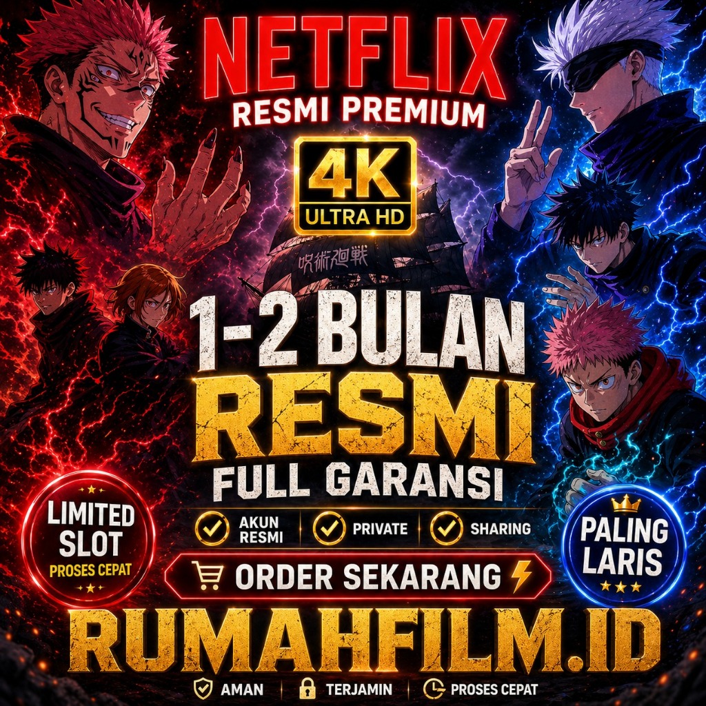 LANGGANAN NETFLIX  PREMIUM 4K ULTRA HD BERGARANSI HINGGA 2 BULAN LEGAL DAN AMANAH