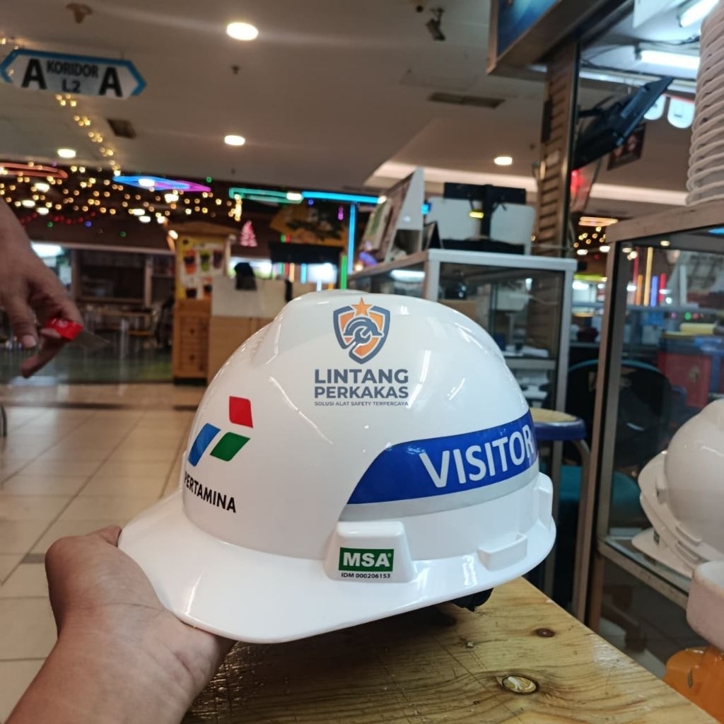 Helm Safety MSA V-Gard Visitor - Safety Helmet Pertamina Inner Fasetrack Original - Helm Pertamina -