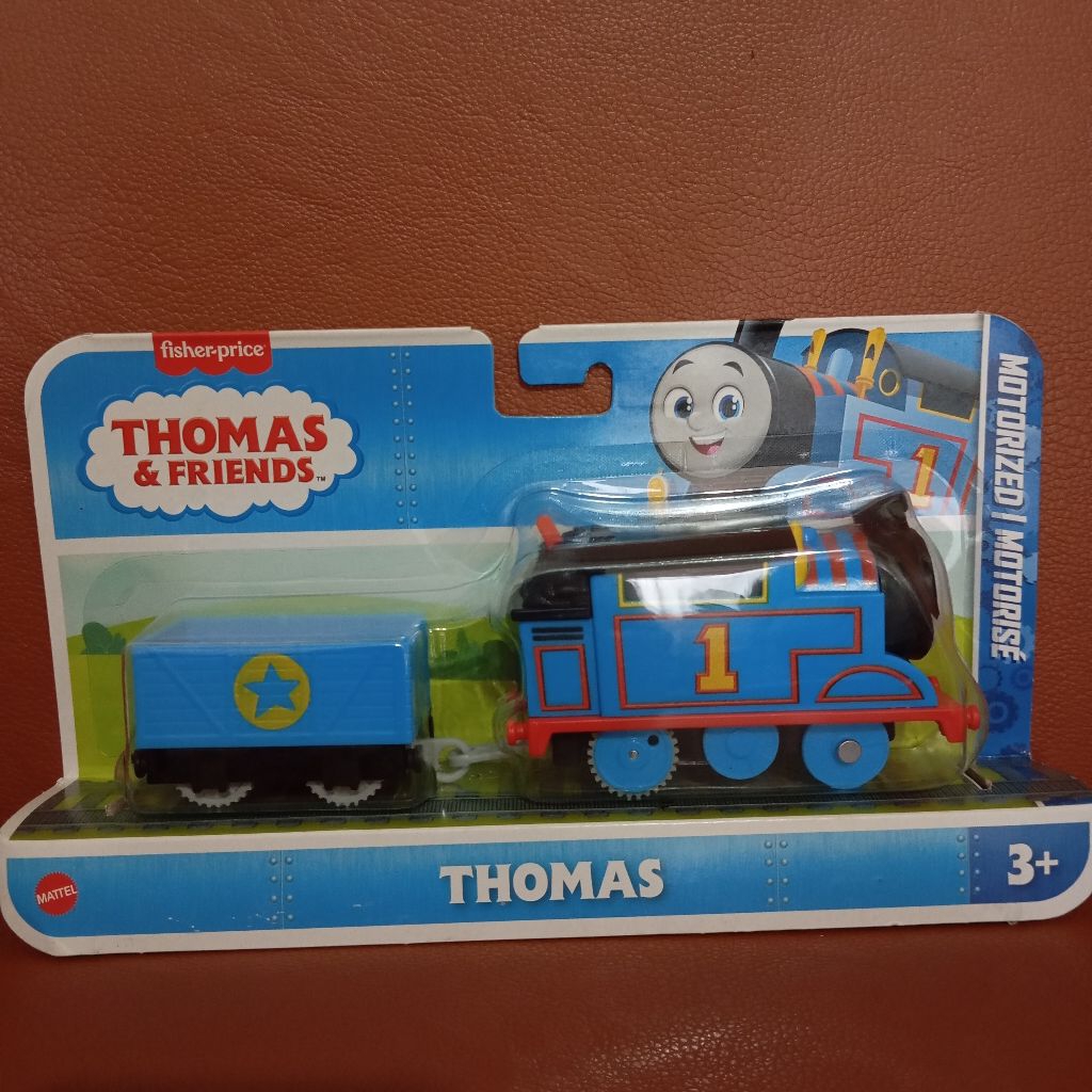 Fisher Price Motorized Thomas and Friends Thomas Blue Train Motorize Jalan Kereta Api Mattel Origina