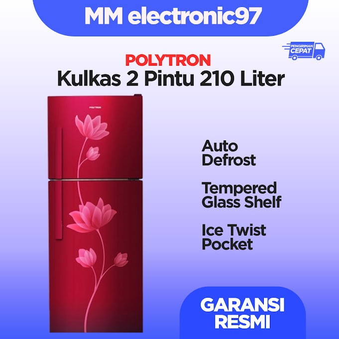 Kulkas Polytron 2 pintu PRB219B/R PRB-219B/R