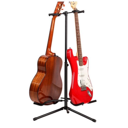Stand Gitar Double Adjustable Untuk Gitar Akustik Elektrik Bass Dan Ukulele Anti Slip