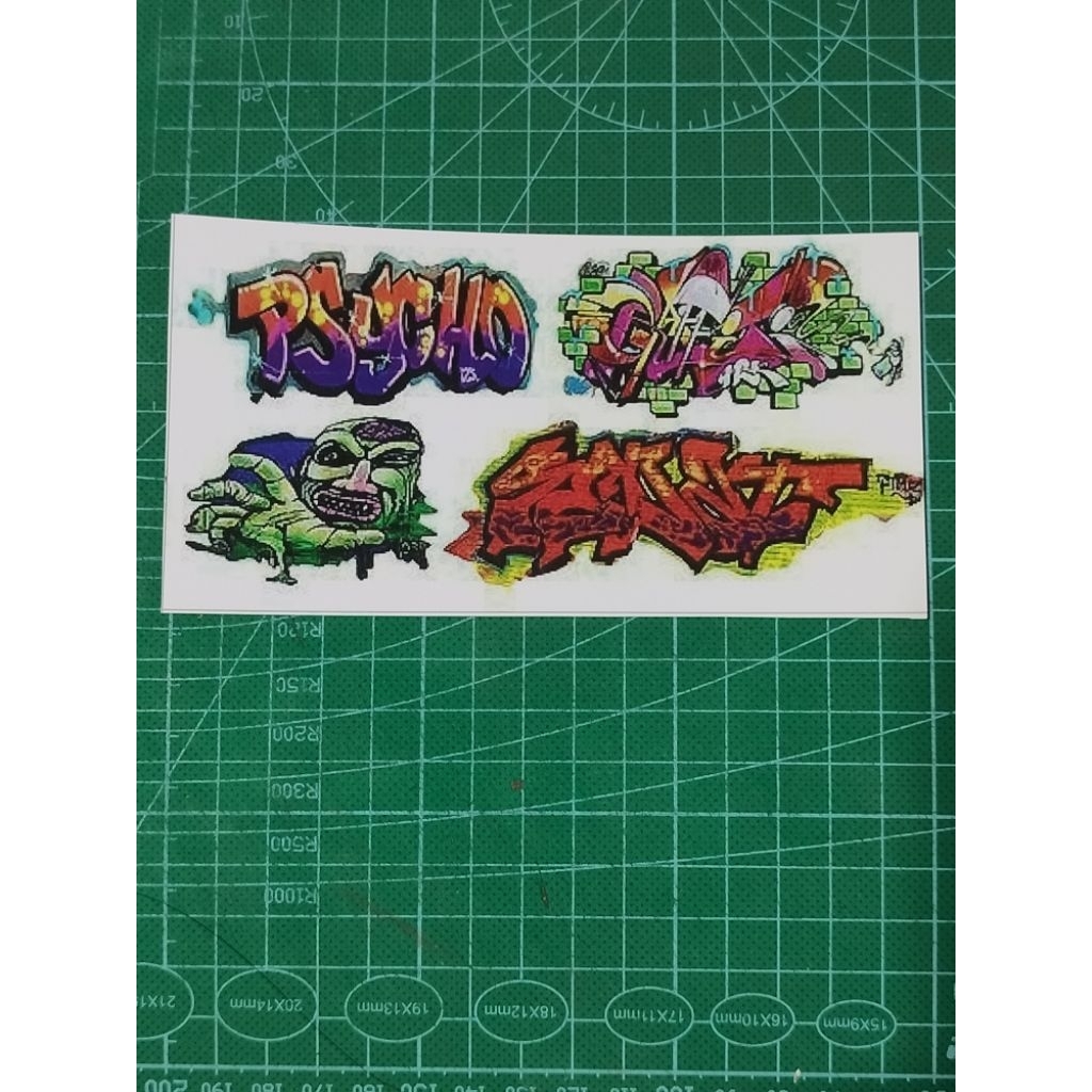 Stiker skala 64 Grafiti O