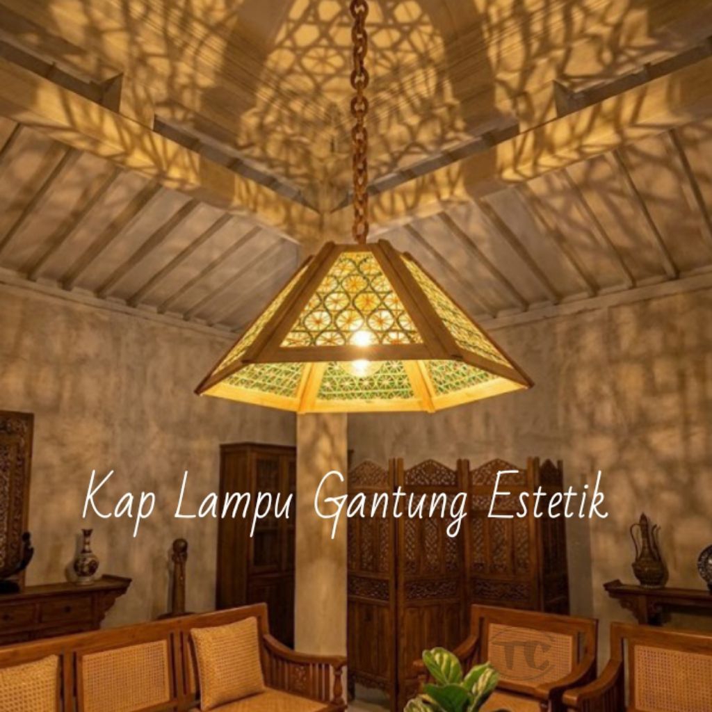 Kap lampu gantung/kap lampu gantung estetik/kap lampu dekorasi rumah