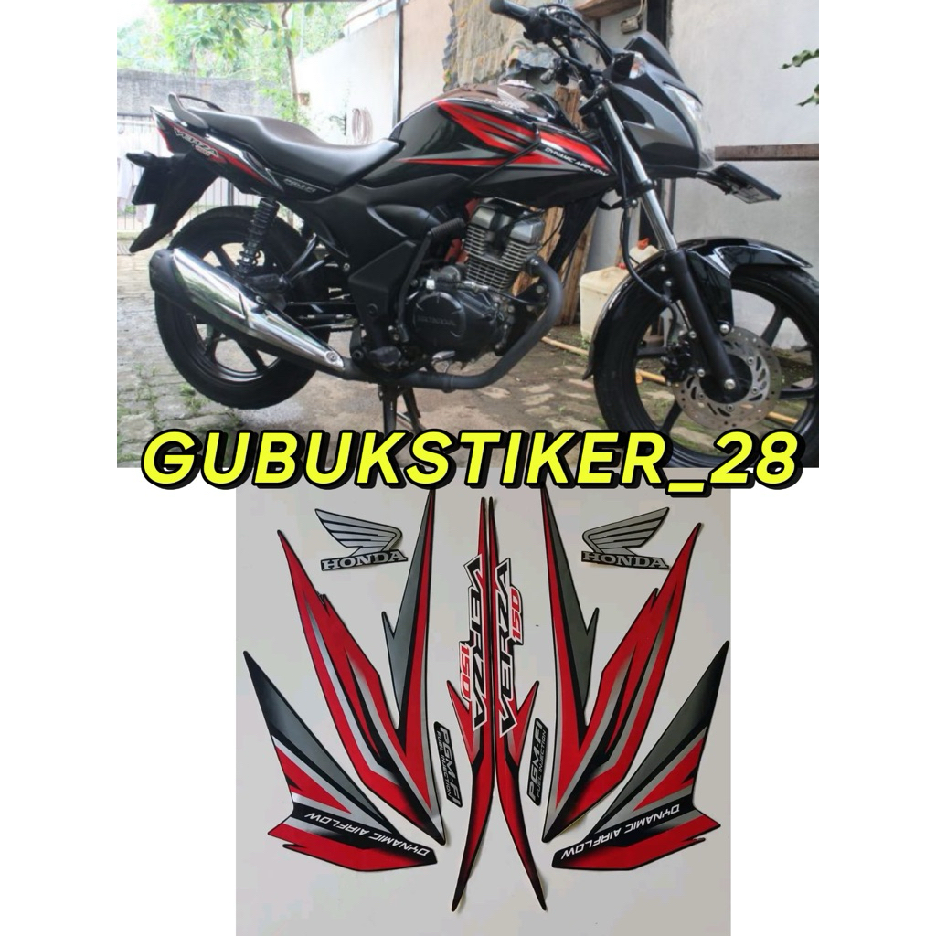 STRIPING STIKER LIS BODY MOTOR HONDA VERZA 2014 HITAM