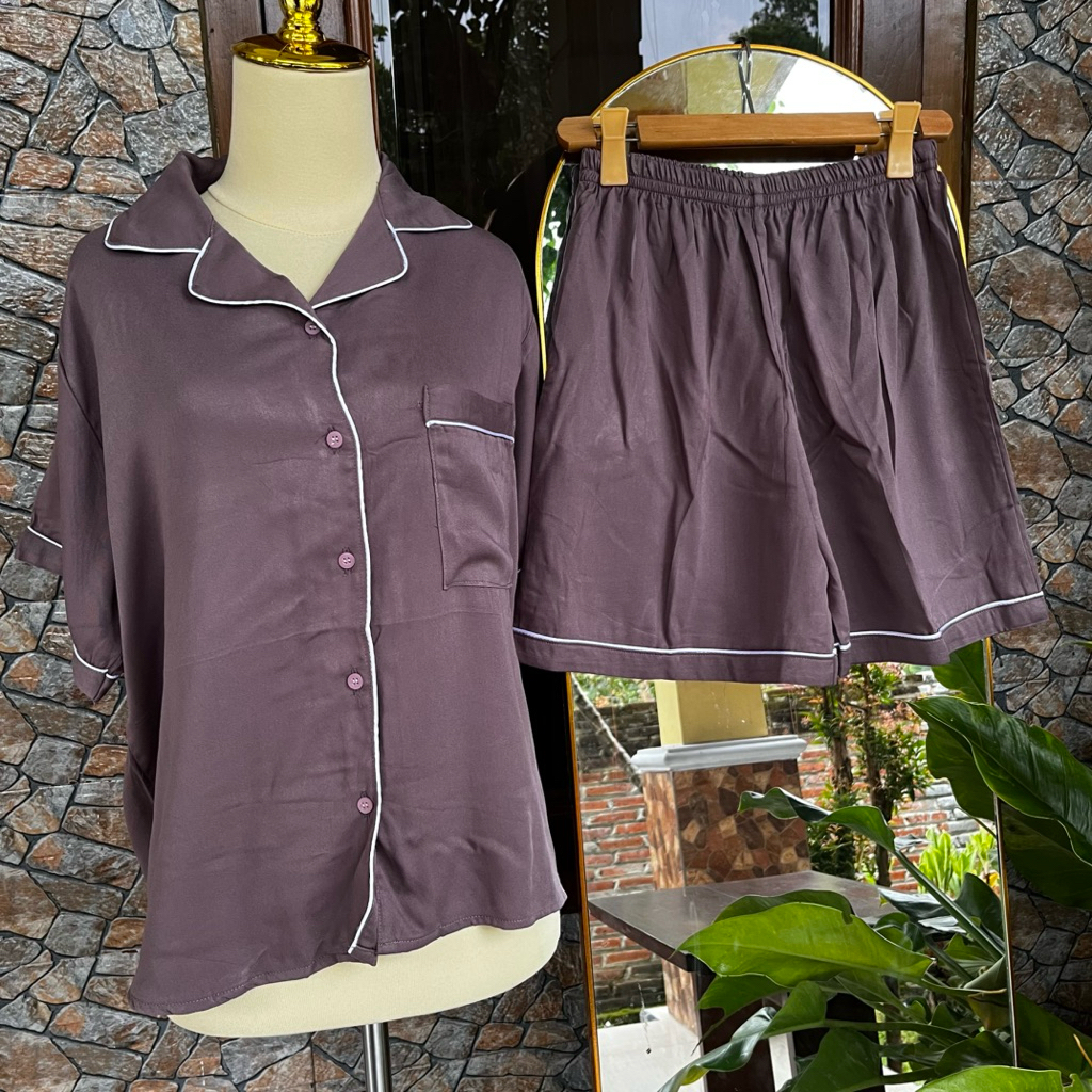 One set noa polos rayon twill premium