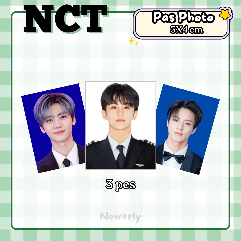 NCT DREAM Pas Photo 3x4 3PCS ID PHOTO NCT KPOP MARK LEE CHENLE JISUNG Unofficial