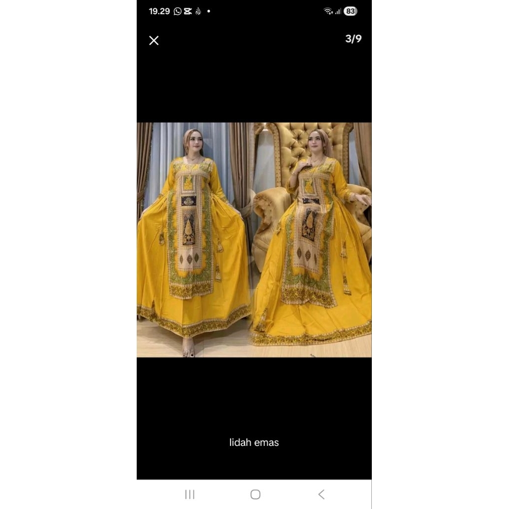 baju india lidah emas