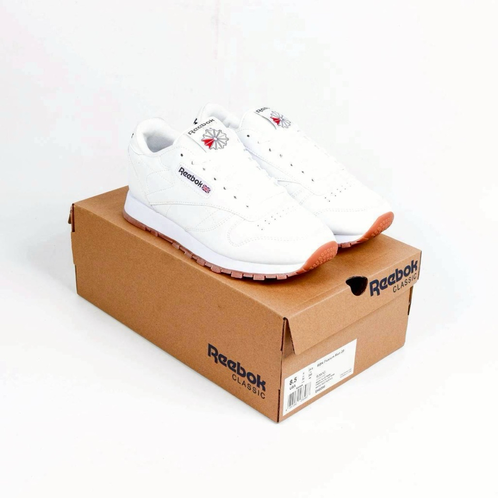( BDGSNKRS ) Sepatu Reebok Classic Leather White Gum