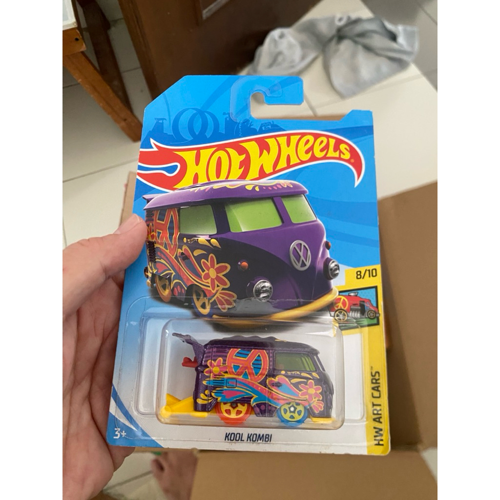 hot wheels kool kombi hw art cars ungu reguler treasure hunt