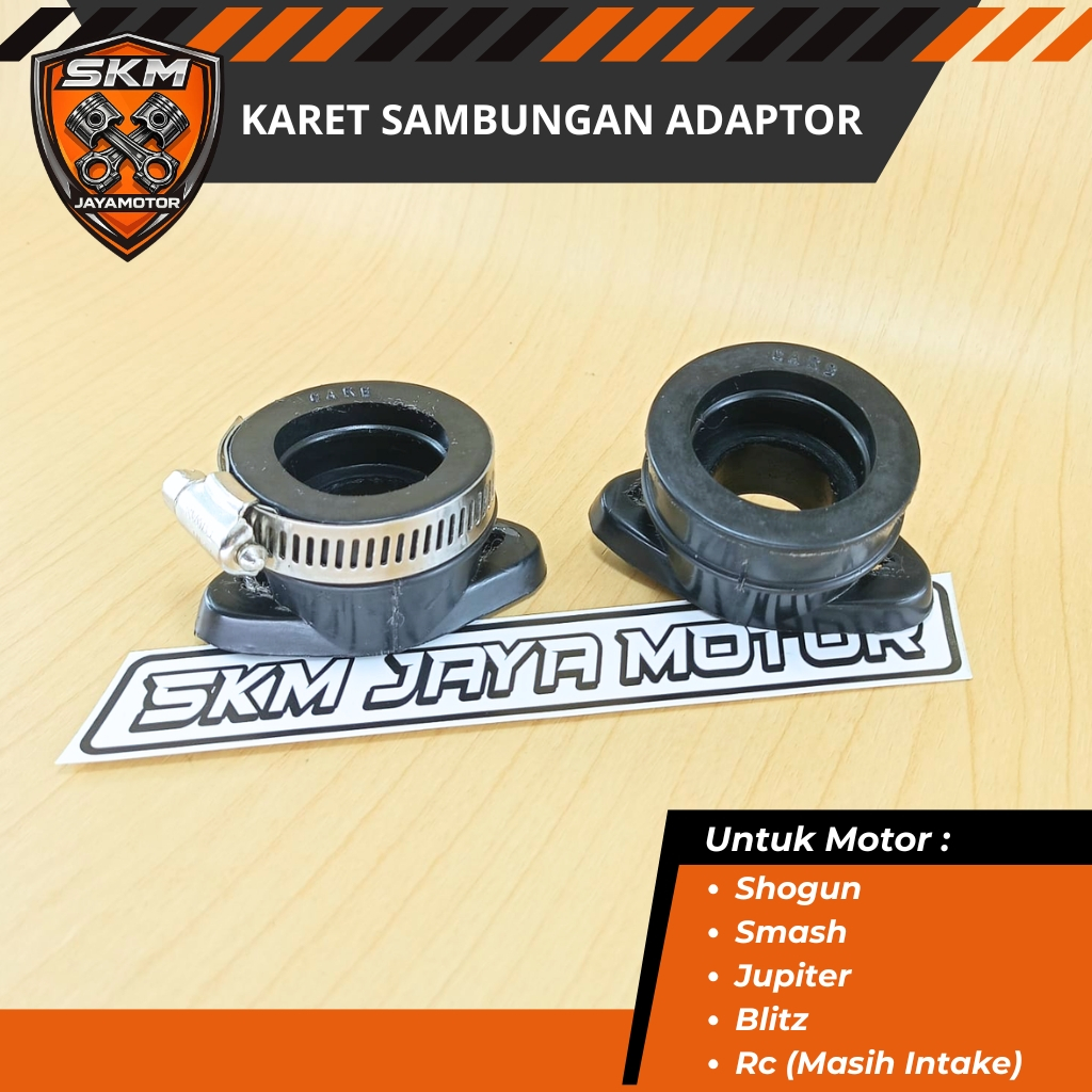 Karet Sambungan Adaptor Jupiter/Shogun/Smash/Blitz Ke Manipol Karbu Pe24 Pe26 Pe28