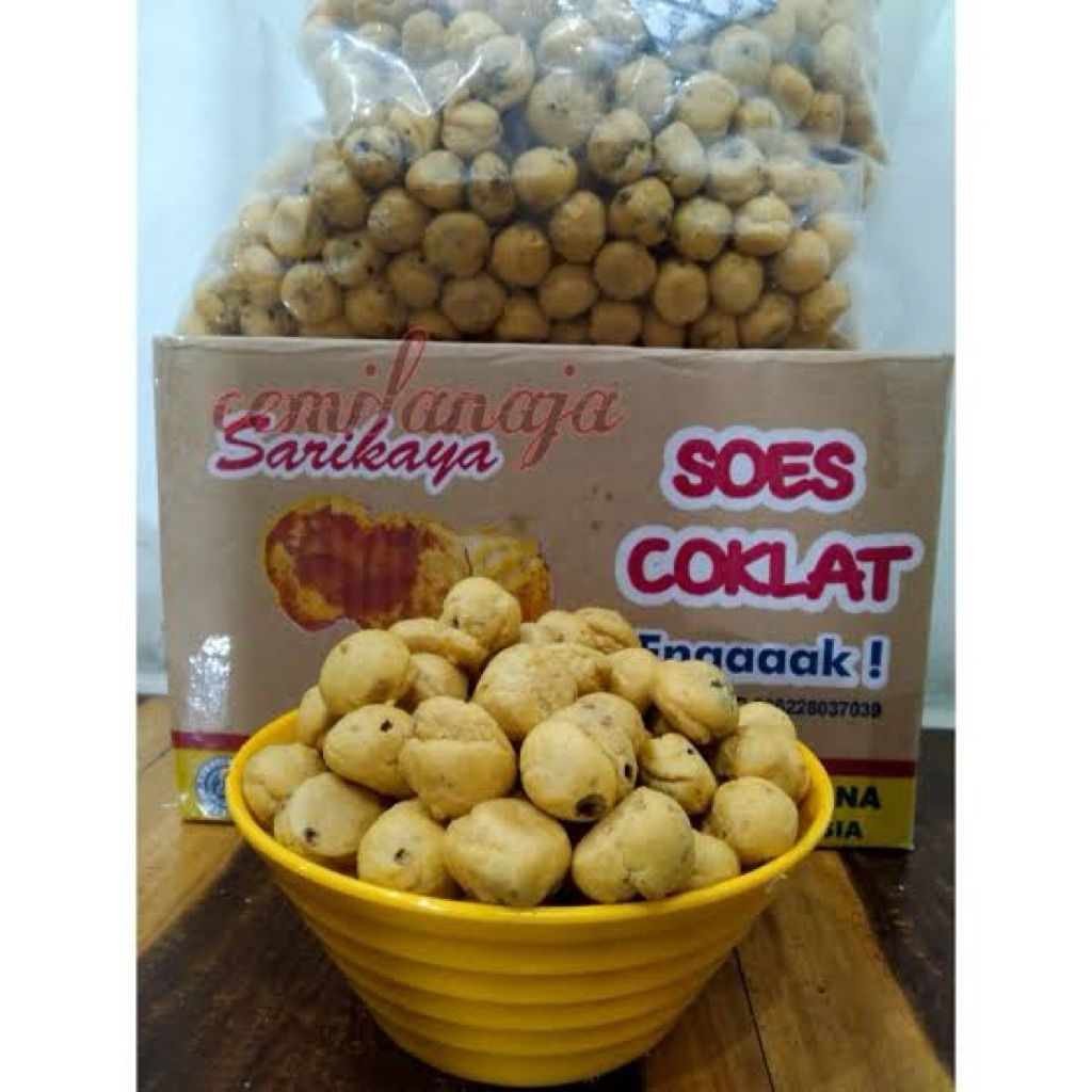 Kue Soes Cokelat Coklat  Kering Mini Sarikaya Camilan Murah Manis | 1 Dus Isi 2kg