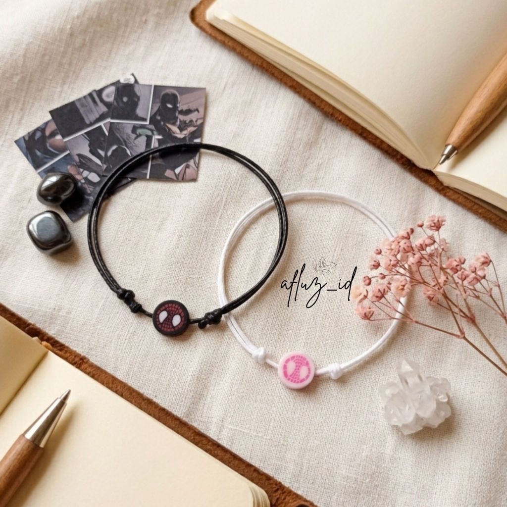 afluzid gelang couple Spiderman gelang couple aesthetic murah tali korea bracelet