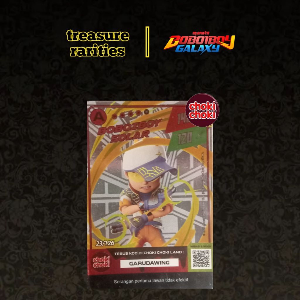 boboiboy solar a choki choki monsta galaxy card
