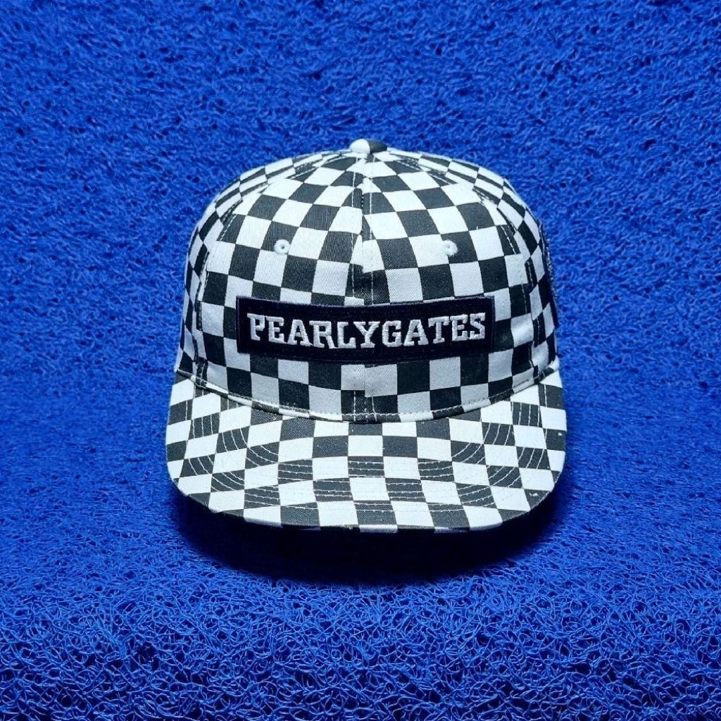 topi pearly gates checkerboard snap adjustable