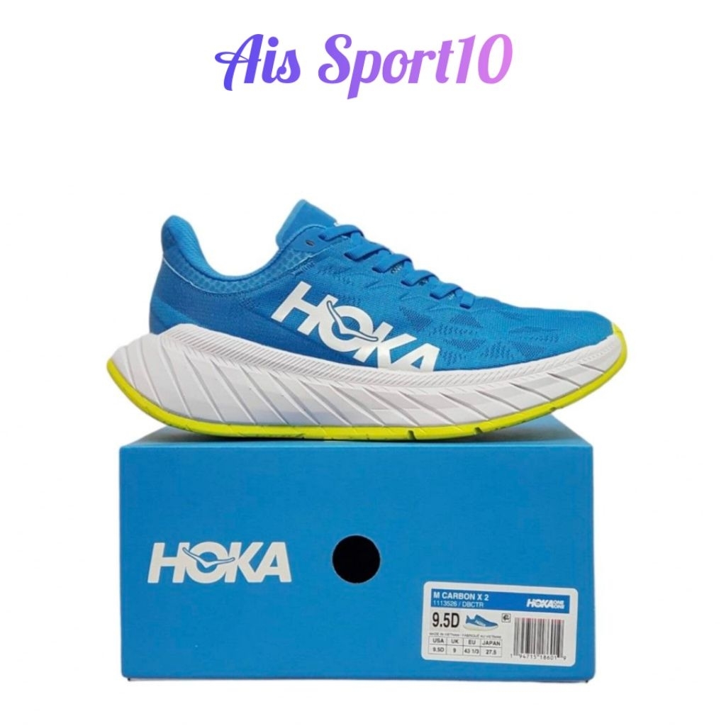 Sepatu Hoka One One Carbon X 2 Blue White Yellow
