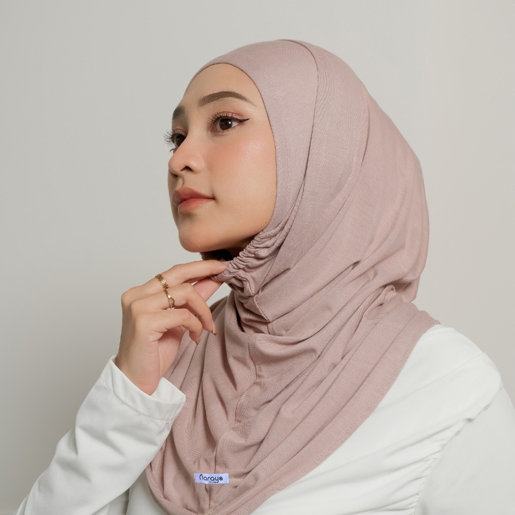 NARAYA - Bergo Instan Rayon Karet Dagu S | Hijab Padel Rayon Tencel Karet Dagu
