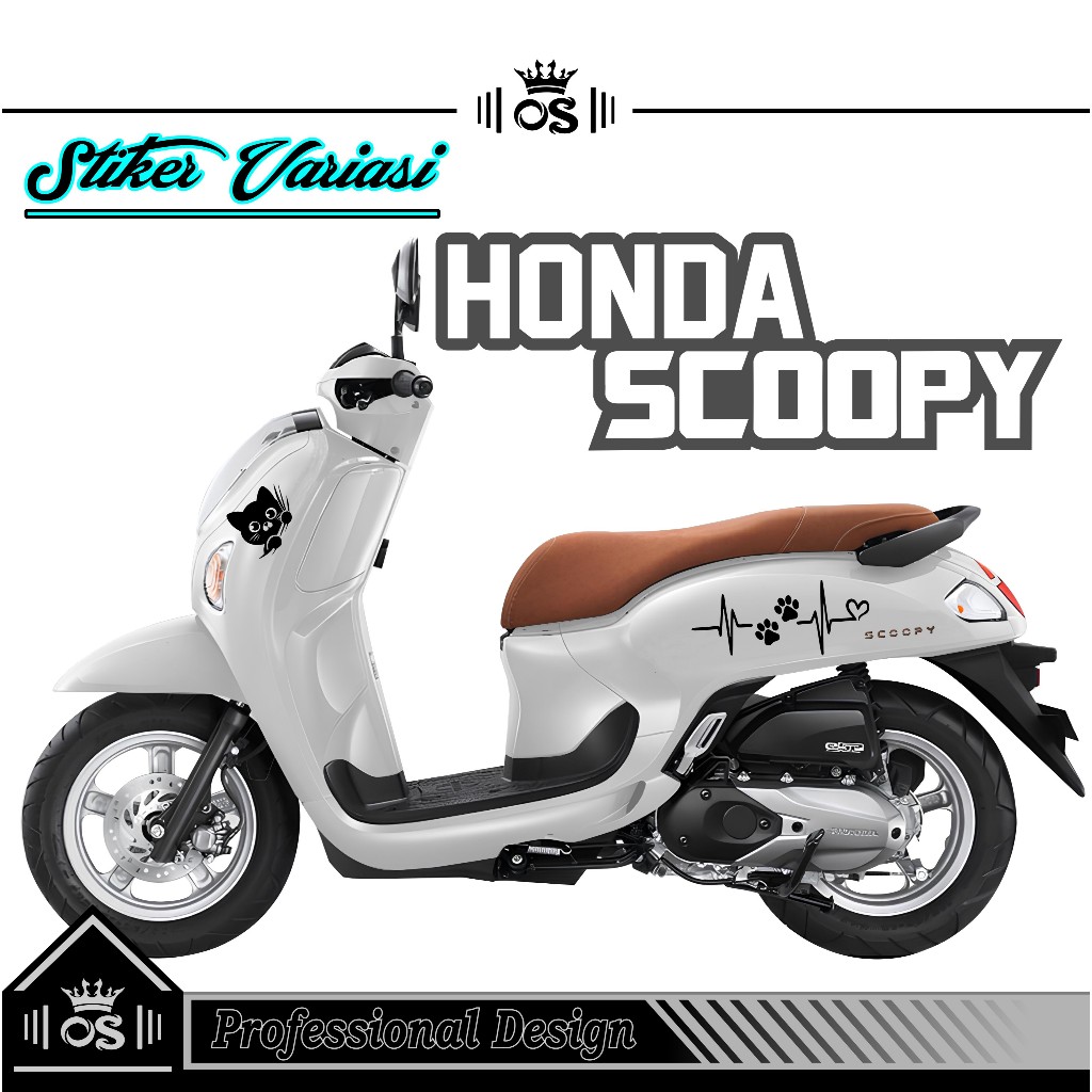 STIKER CUTTING SCOOPY MOTIF 41 / STRIPING HONDA NEW TAHUN 2025 / TERBARU STICKER 2025 / VARIASI KERE