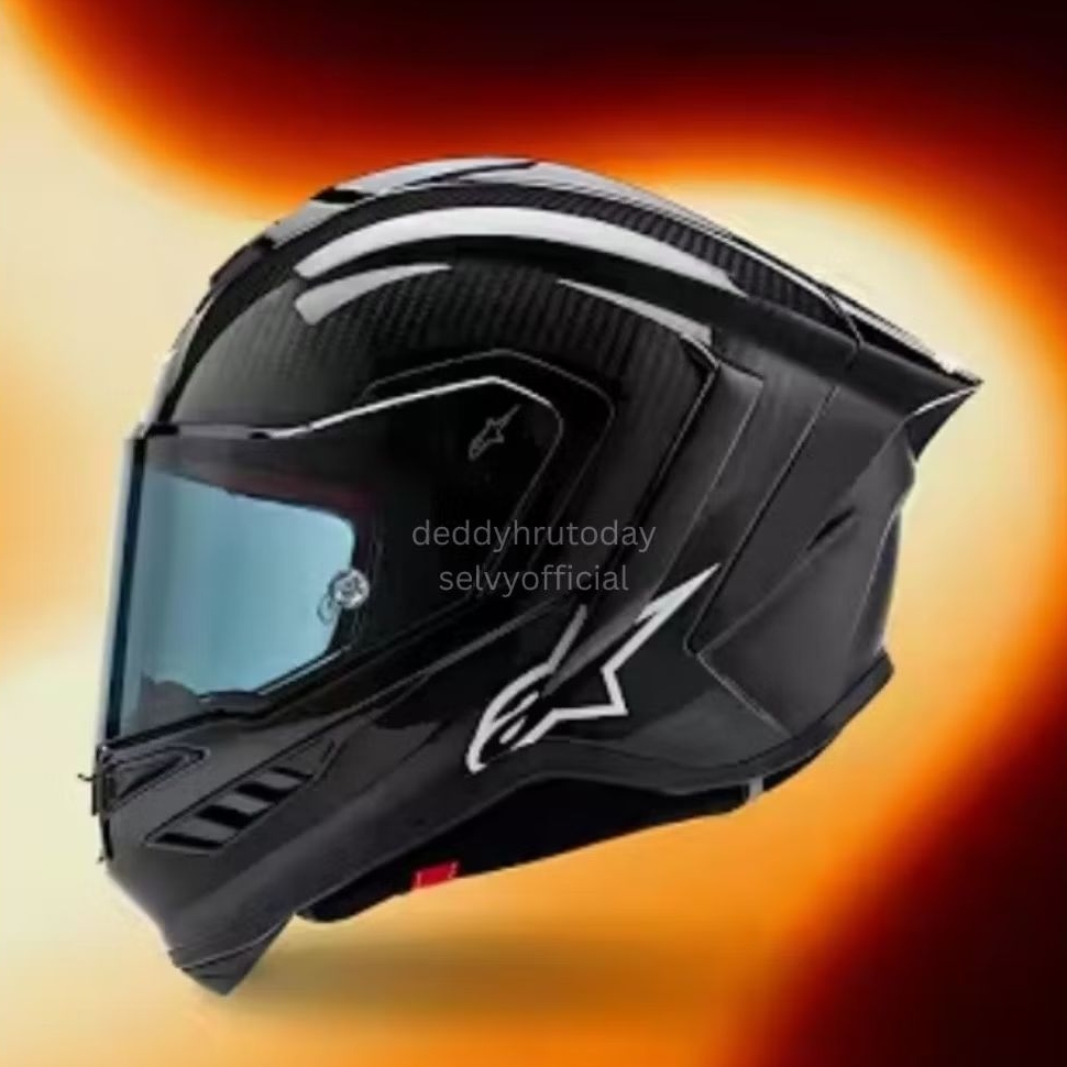 ORIGINAL Helm MotoGP Carbon Aero Alpinestars Supertech R10 Carbon Glossy | MotoGP Technology Helmet 