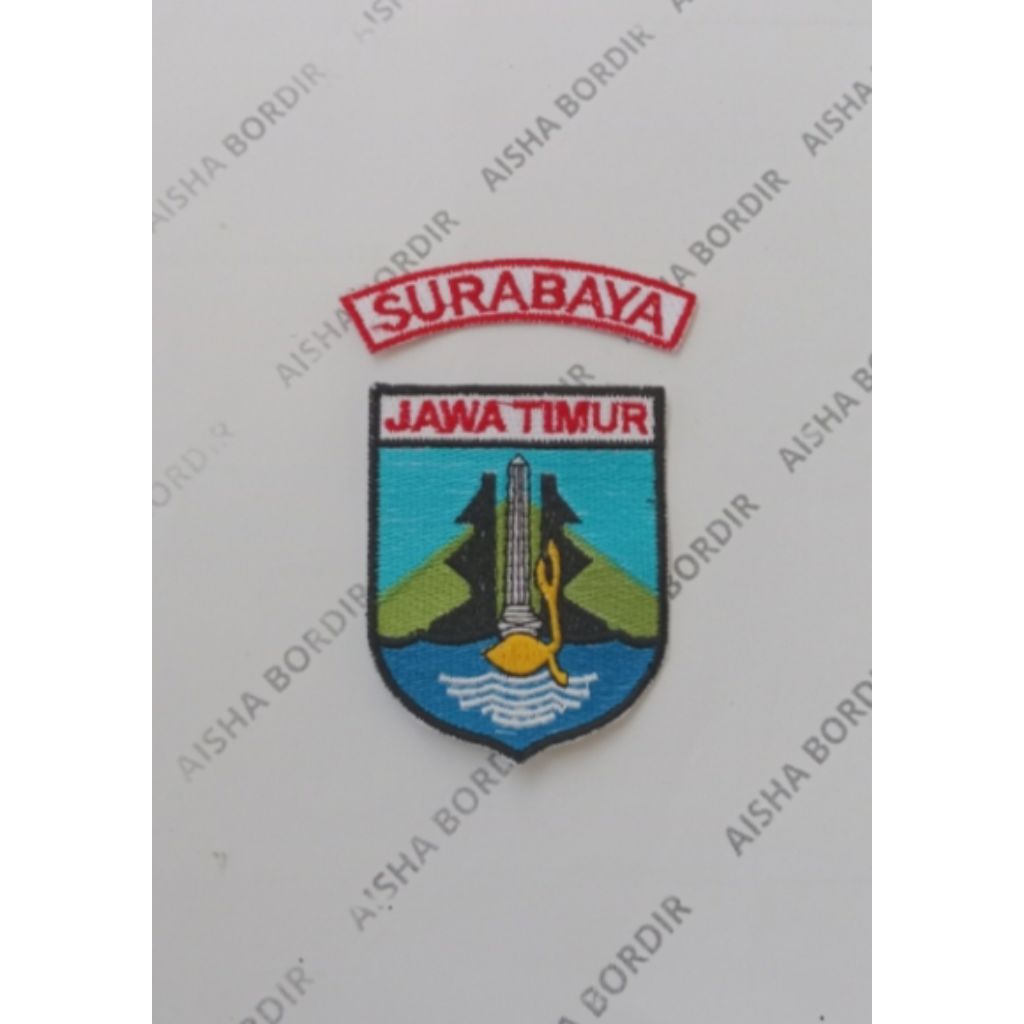 BADGE LOGO EMBLEM PRAMUKA SURABAYA BORDIR