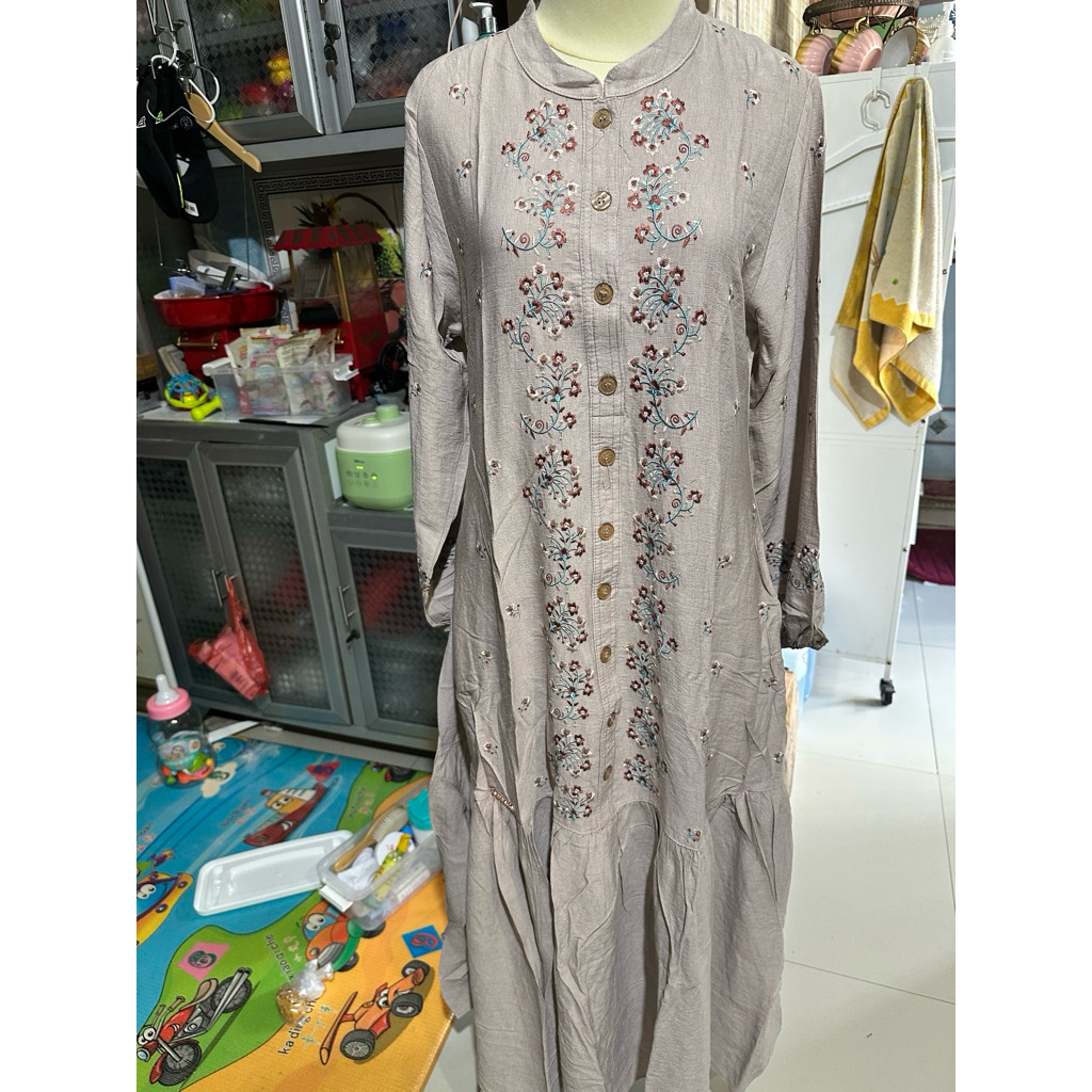 Dress salvina cream full motif