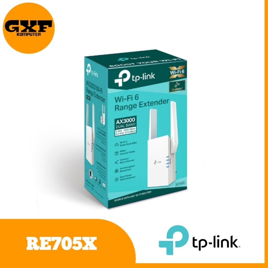 TP-LINK RE705X | AX3000 Mesh WiFi 6 Extender One Mesh