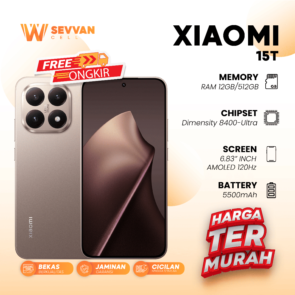 Handphone Xiaomi 15T Ram 12 512 GB