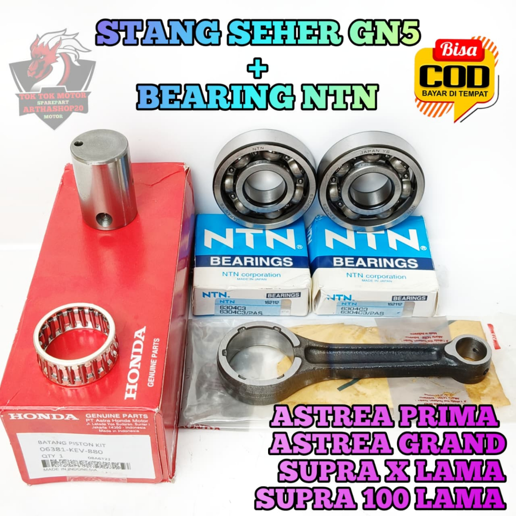 Stang Seher Set Bearing GN5 Motor Honda Astrea Grand , Astrea Prima , Supra X Lama , Supra 100 Lama 