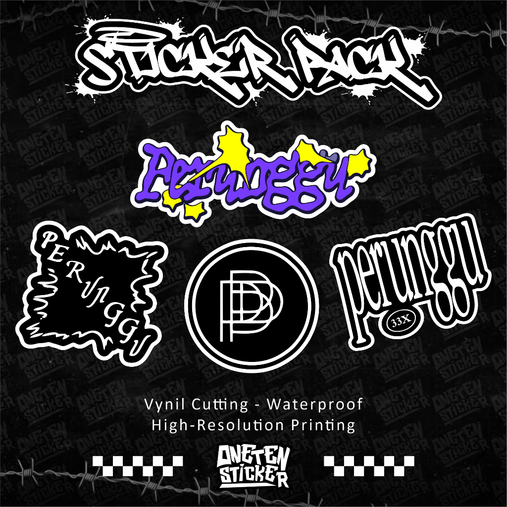 STICKER BAND PERUNGGU VINYL CUTTING WATERPROOF | ONE TEN STICKER