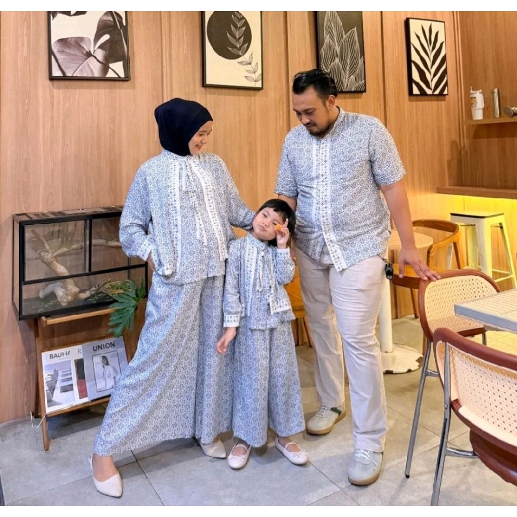 ONE SET ARCILLA BAHAN RAYON COUPLE FAMILY COUPLE KELUARGA