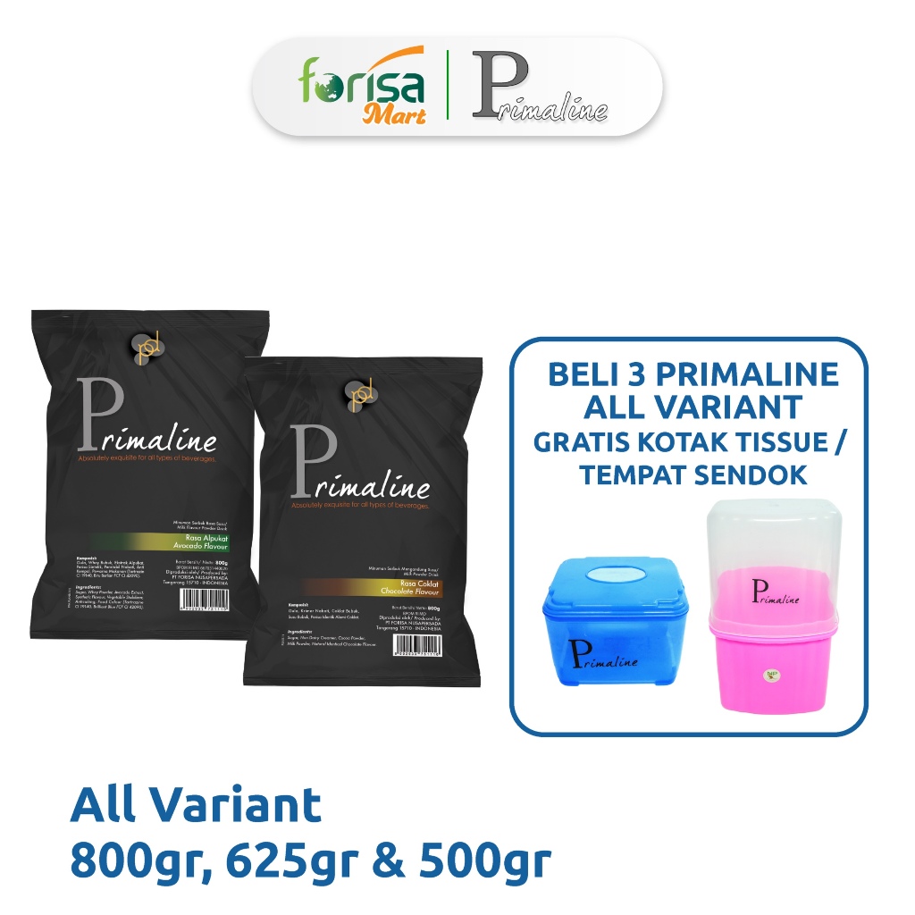 Spesial Promo Primaline Semua Rasa x3 Bonus Kotak Tissue  Atau Tempat Sendok Primaline