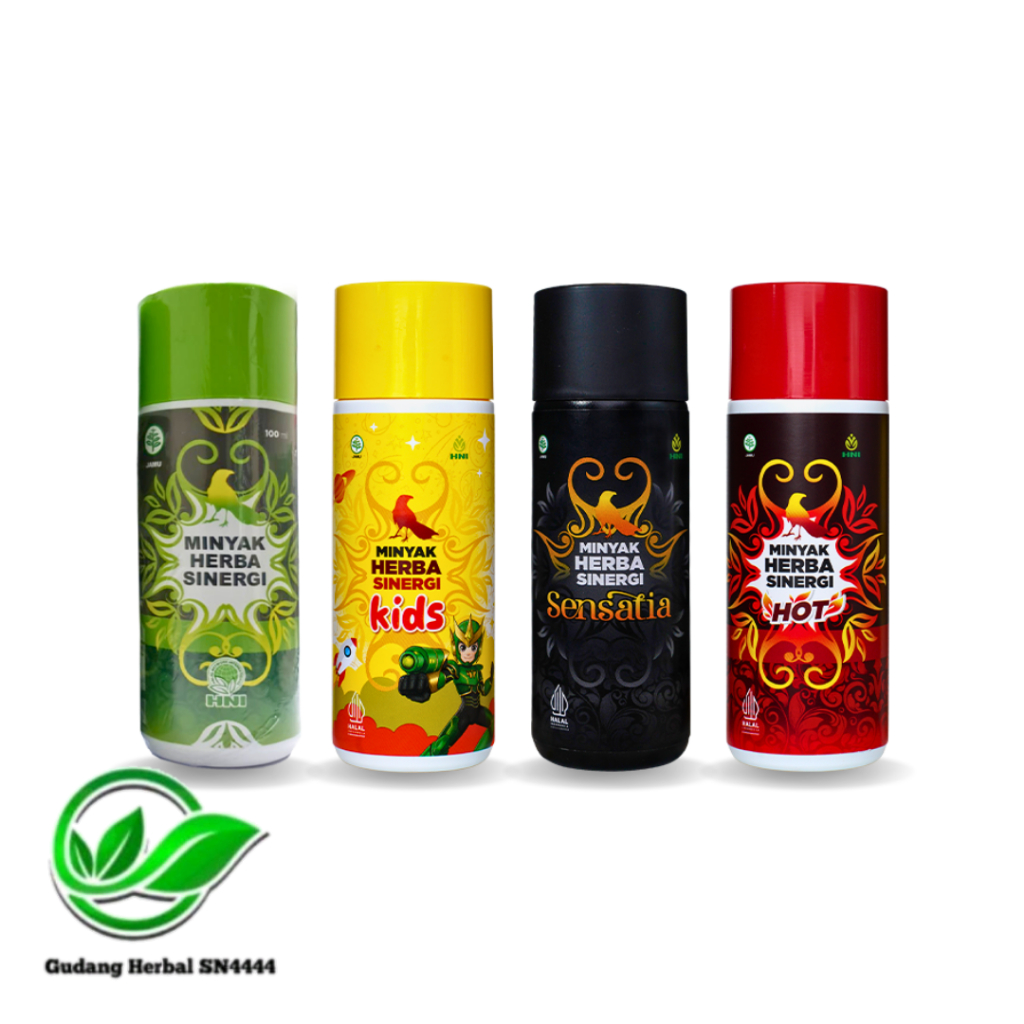 Minyak Herba Sinergi HNI HPAI 100 ml Varian HOT - SENSATIA - ORI - KIDS Minyak Gosok Ampuh Minyak Bu