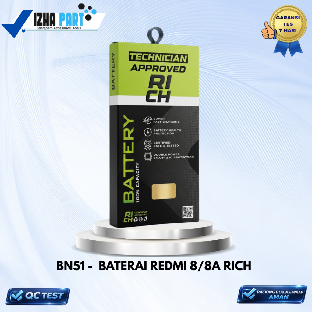 Baterai Xiaomi Redmi 8 / Redmi 8A / Baterai BN51 - OEM BERGARANSI FREE LEM STIKER