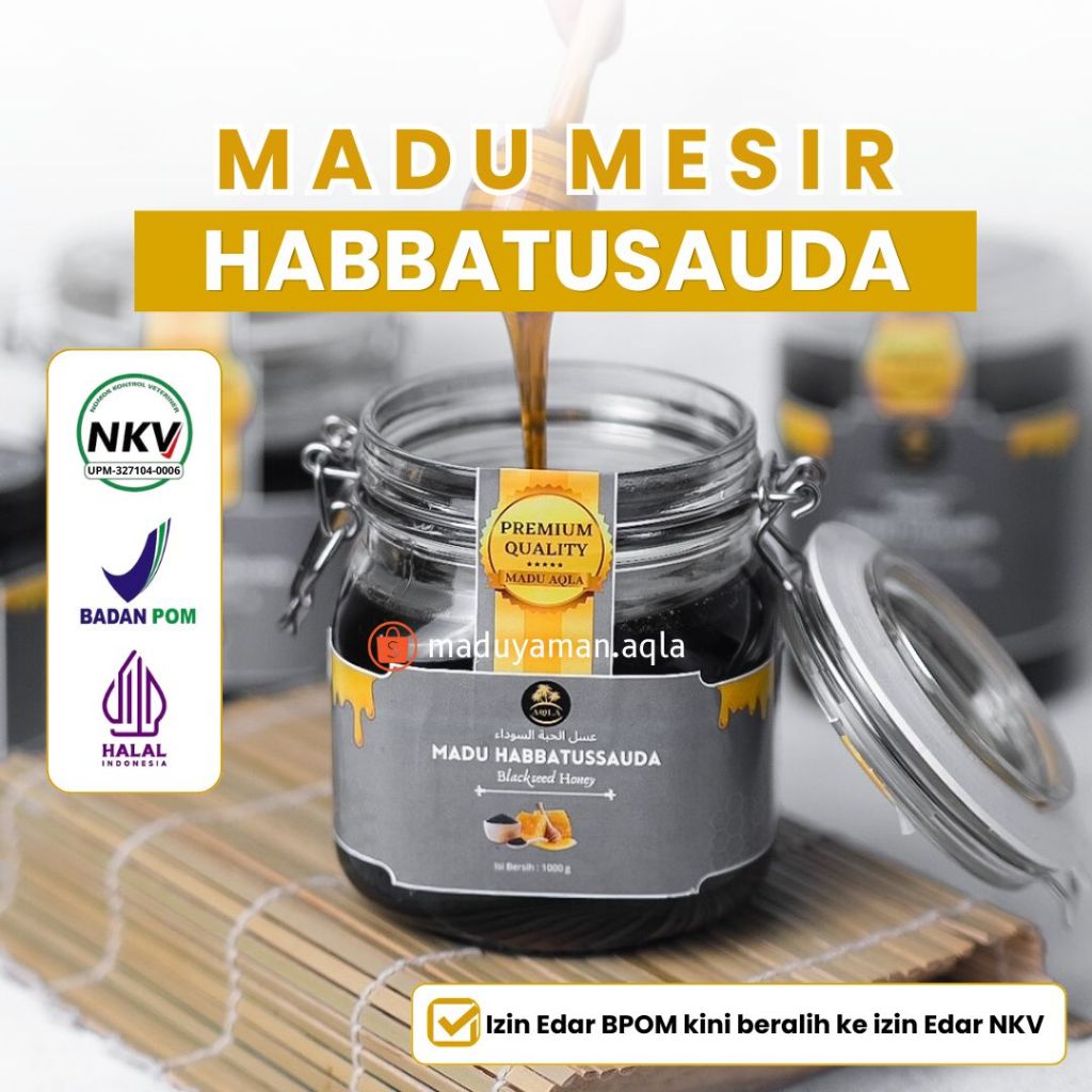Madu Habbatussauda Kemasan Kaca Madu Mesir Asli Gratis Tongkat Madu Madu Asli Madu Murni Madu Habbat