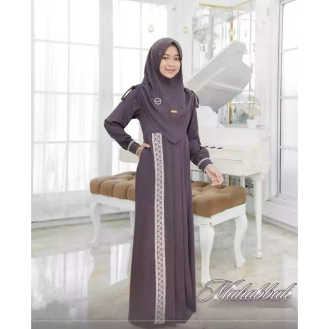 Gamis Anak MEDINA KIDS Set Gamis Abaya French Khimar Anak Perempuan Usia 1 - 16 Tahun / French Khima