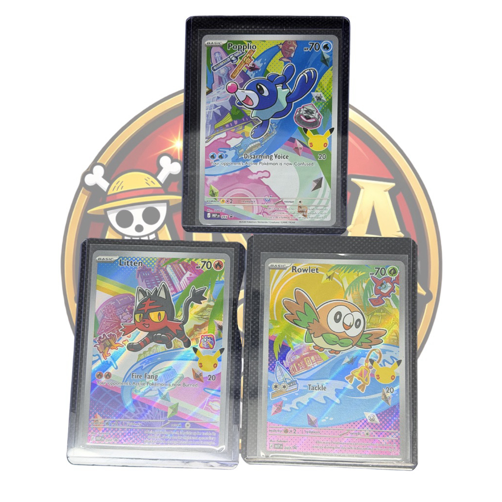 Popplio, Litten, Rowlet Promo - 30th Anniversary Pokemon - English (1set)