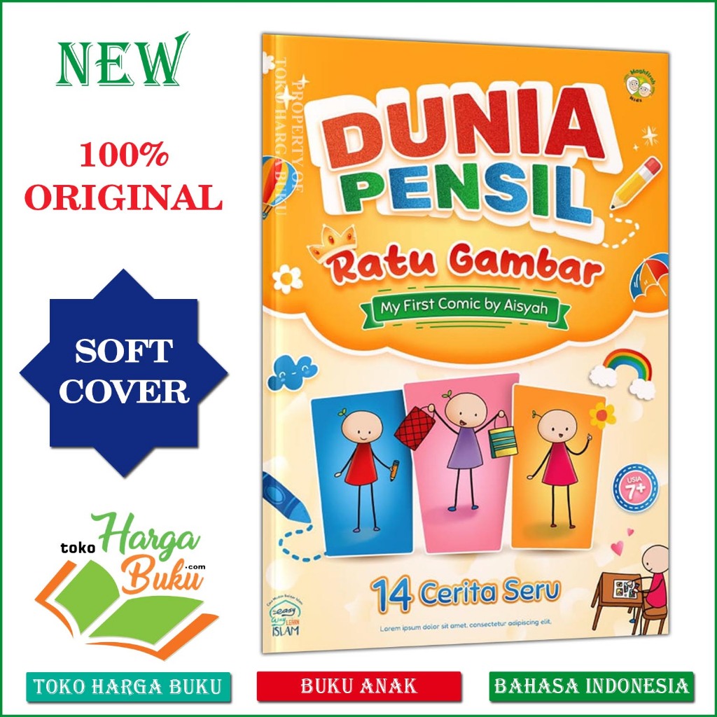 Foto Komik Dunia Pensil Ratu Gambar Buku Anak Usia 7+ Kisah 14 Cerita Seru My Forst Comic by Aisyah - Maghfirah Pustaka