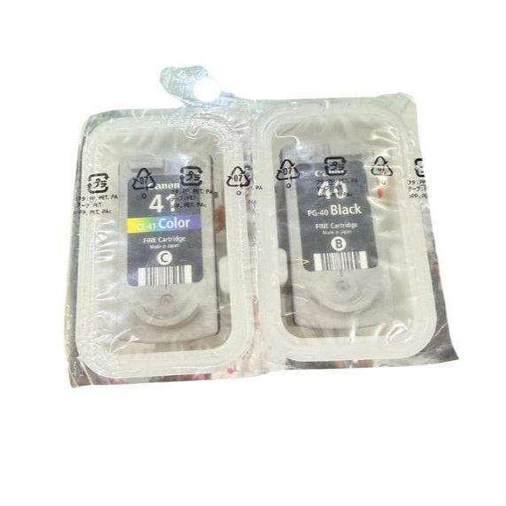 Tinta Canon PG-40 Black dan CL-41 Colour Original Ink Cartridge (Tanpa Dus) Printer Pixma iP1180 iP1