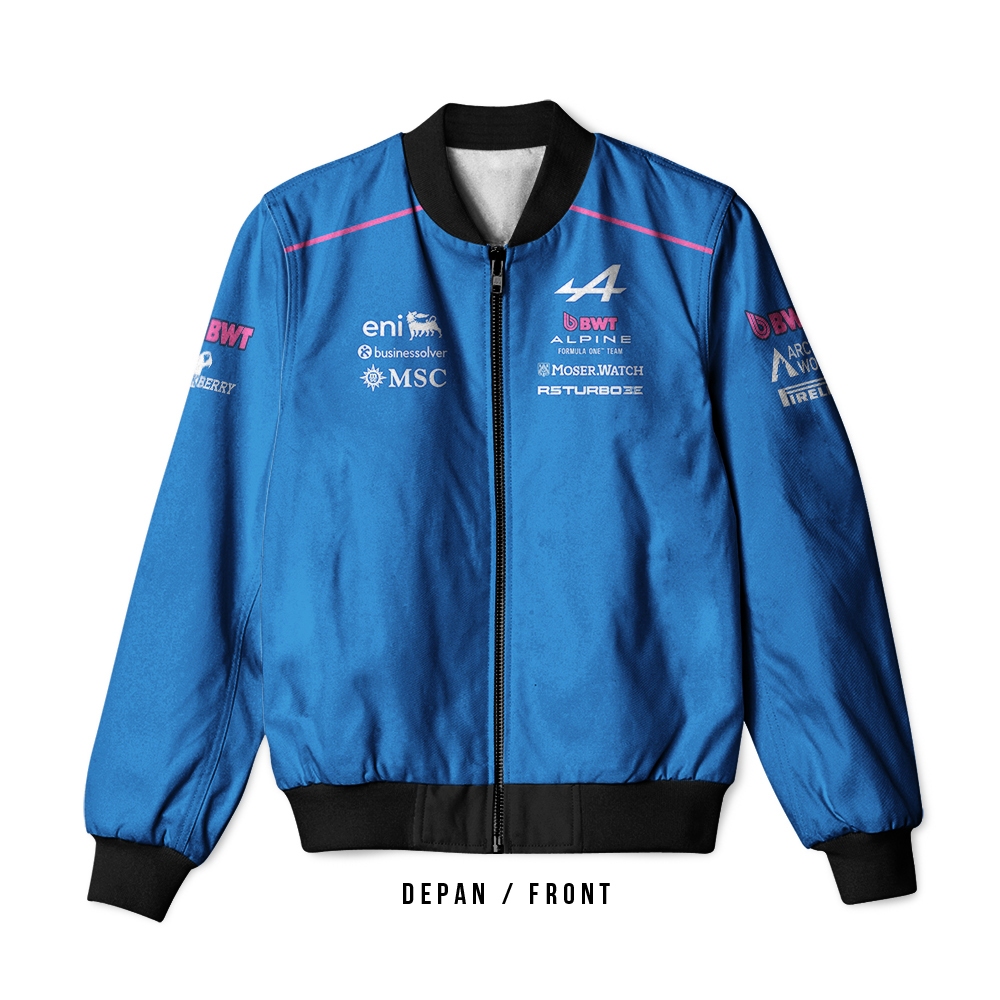 SAGALA - Jaket Tim F1 ALPINE 2026 Balap Mobil Formula Satu Pria & Wanita Dewasa | Printing Sublime
