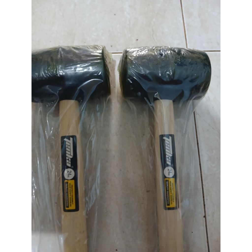Palu Karet Besar Keramik Gagang Kayu Tenka 24QZ