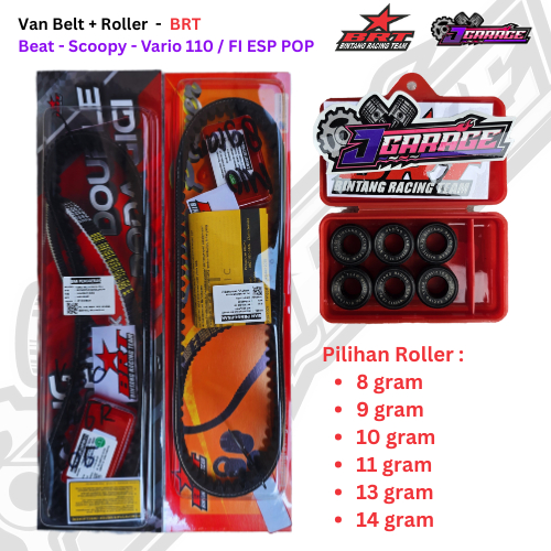 Vanbelt Beat ESP K44 + Roller BRT - Paket Vanbelt dan Roller BRT - Beat Scoopy Vario 110 - ESP POP S