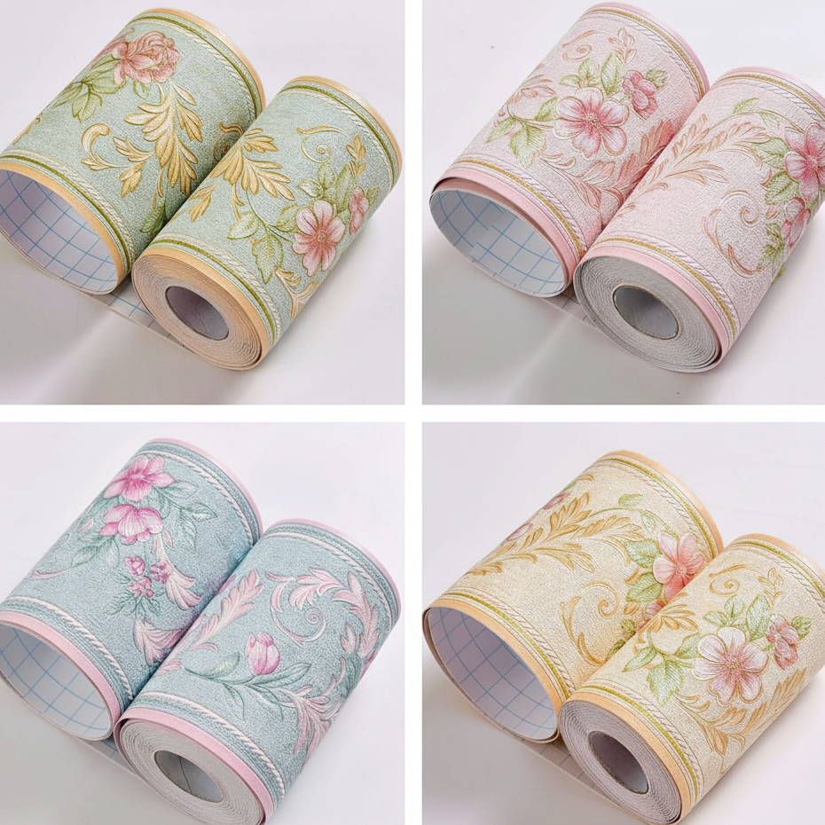 WALLPAPER LIS BORDER STIKER PREMIUM MODEL BUNGA MODEL CLASSIC ELEGAN WALLSTIKER LIST DINDING TEMBOK 