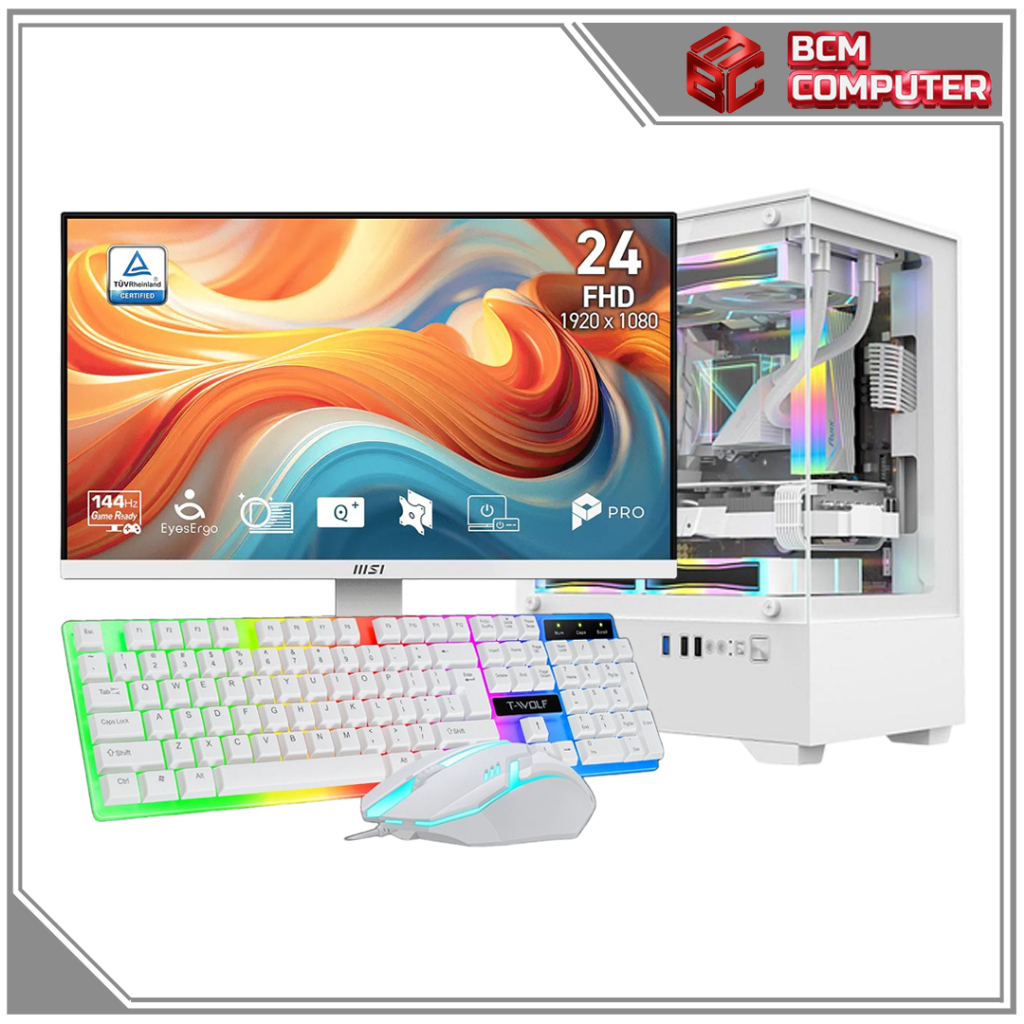 PC GAMING FULL SET AMD RYZEN 5 5600G/SSD/MONITOR 24" CURVE Termurah