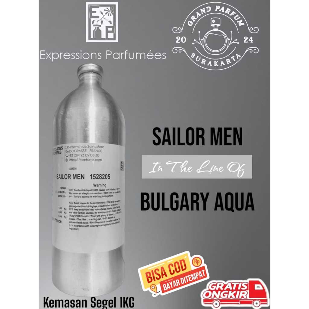 (REPACK) SAILOR MEN - BVLGARI AQUA BY EXPRESSION PERFUMEES BIBIT PARFUM MURNI KEMASAN REPACK ORIGINA