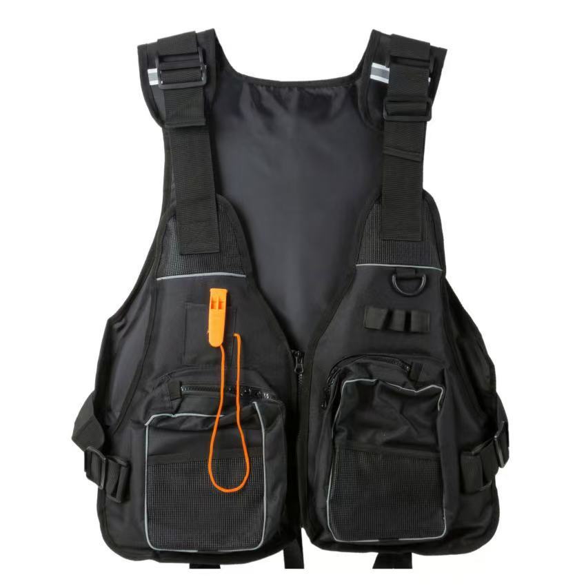 Fishing specific multifunctional buoyancy jacket, life jacket with multiple pockets, rock fishing ve