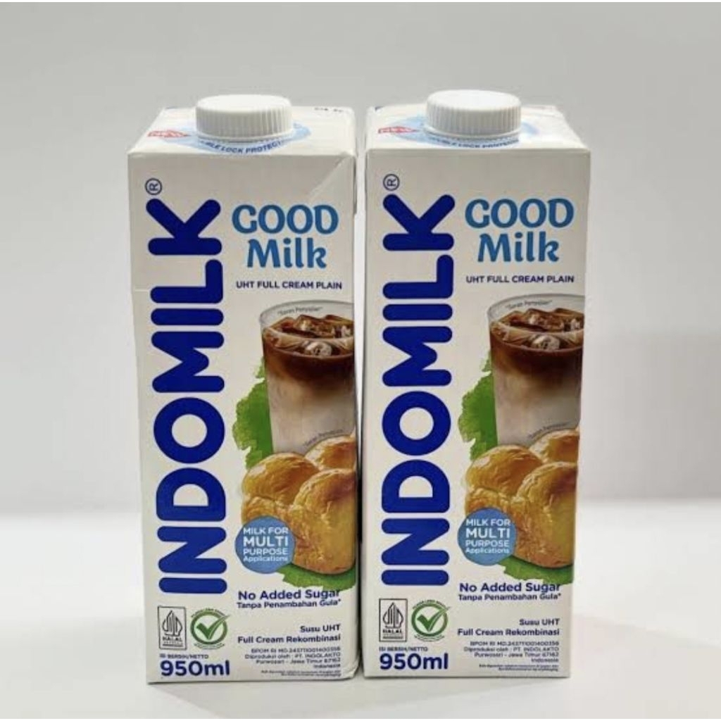 INDOMILK GOOD MILK UHT Full Cream Plain – 950ml