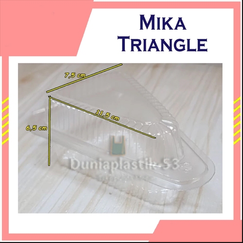 ( Instant ) MIKA BOX TRIANGLE / MIKA SEGITIGA BENING TRANSPARAN / MIKA SLICE CAKE / MIKA KUE POTONG