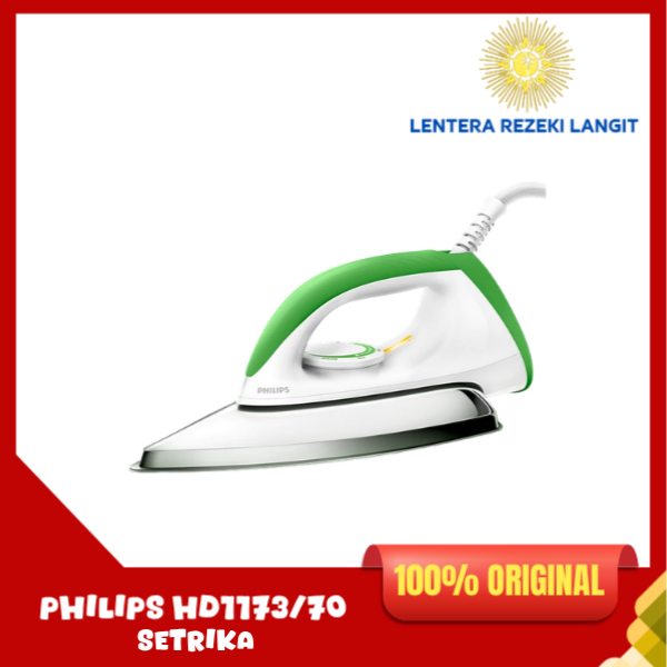 PHILIPS HD1173/70 Setrika Anti Lengket Listrik Stainless HD1173/70 HD117370 HD1173 HD 1173 1173
